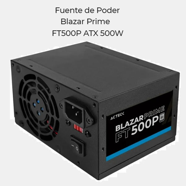 Fuente Acteck 500W Blazar Prime FT500P ATX Negro AC-938143