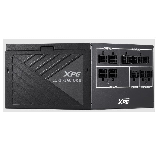 Fuente de Poder XPG 750W CORE REACTOR II 80 Plus Gold FDB Cojinete fluidodinámico 1x12VHPWR 6xPCIE 2xEPS 2400 RPM ATX 3.0