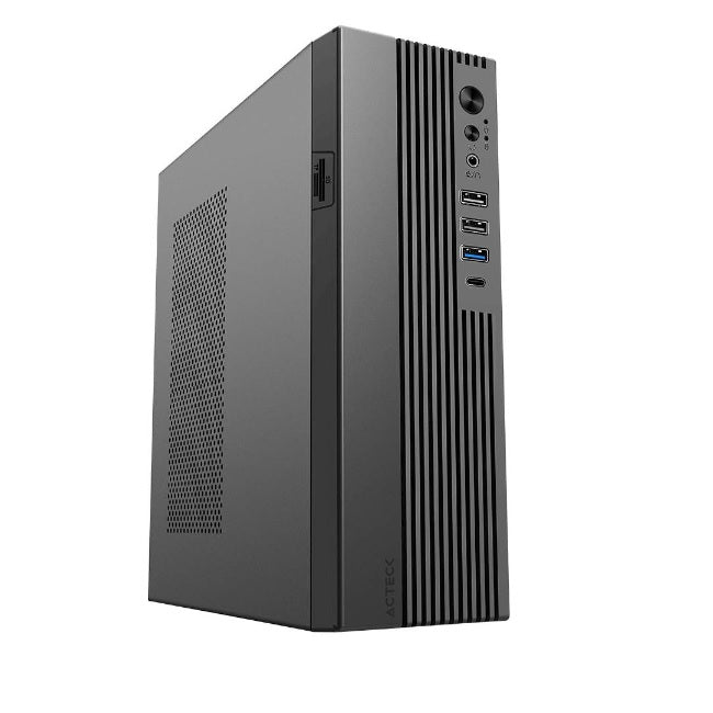 Gabiete Acteck Slim Onex GS450 Mini Torre Negro Fuente 400 Watts 2xUSB2.0 1xUSB3.0 1xTipo C 3.0 Micro ATX/Mini ITX