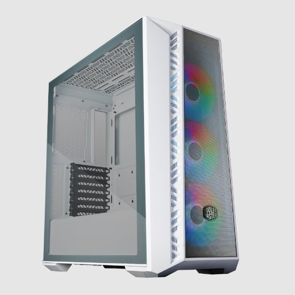 Gabinete Cooler Master MasterBox 520 Blanco con Panel Vidrio Templado Mini-ITX/Micro-ATX/ATX/E-ATX 3xFAN ARGB Medía Torre