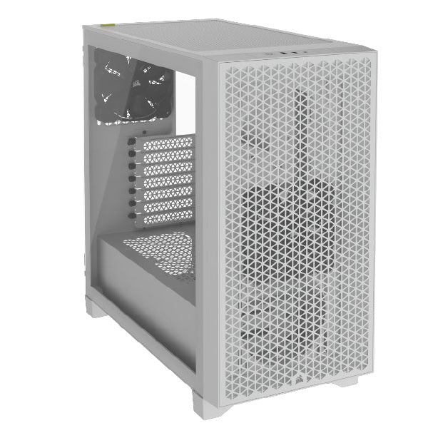 Gabinete Corsair 3000D AIRFLOW blanco cristal templado ATX media torre 2*ventiladores Elite