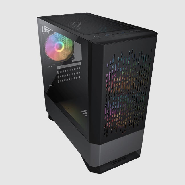 Gabinete Cougar MG140 Air RGB negro Cristal templado 3xVentiladores 120mm ARGB Mini Torre Mini ITX / Micro ATX