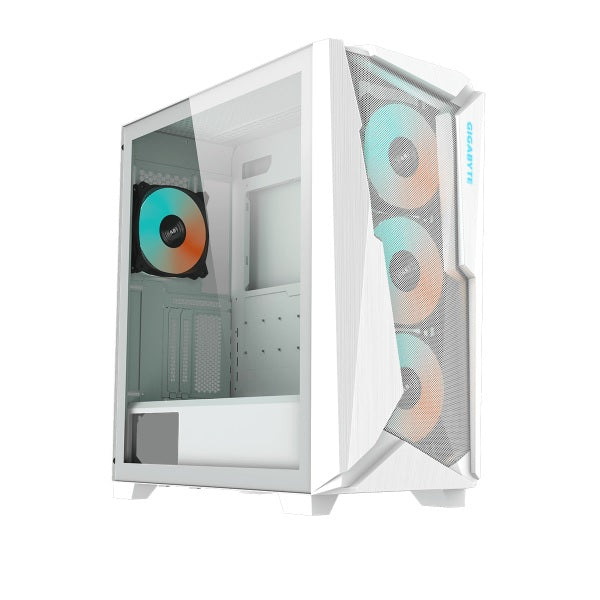 Gabinete Gigabyte GB-AC301GW Blanco media torre ATX Cristal templado 4xFan ARGB