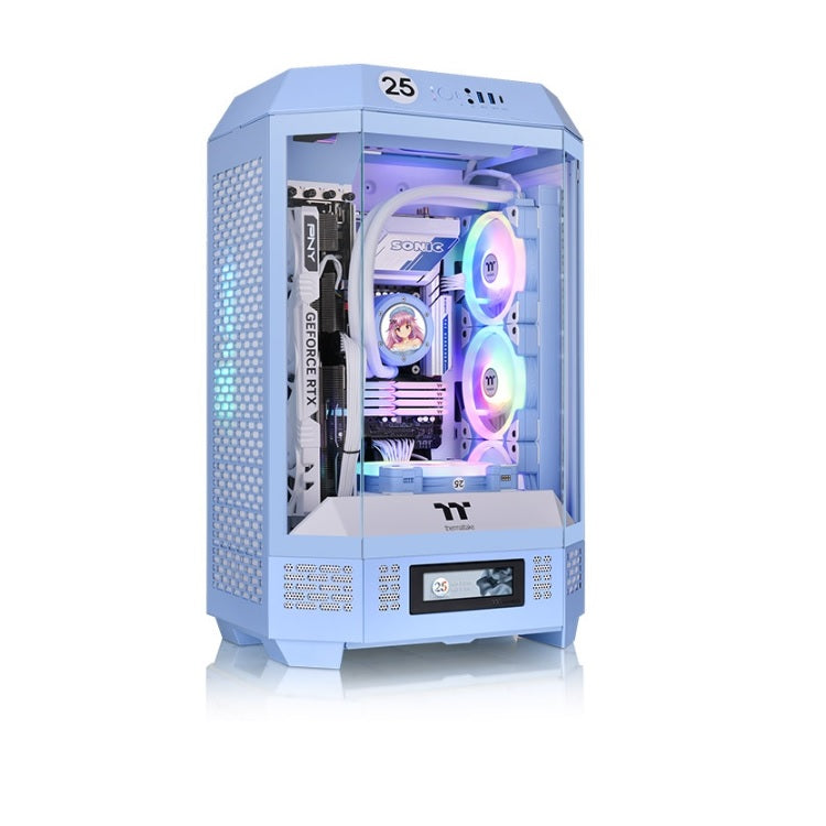 Gabinete Thermaltake The Tower 300 Micro Tower Hydrangea Blue Azul Micro-ATX CA-1Y4-00S1WN-00