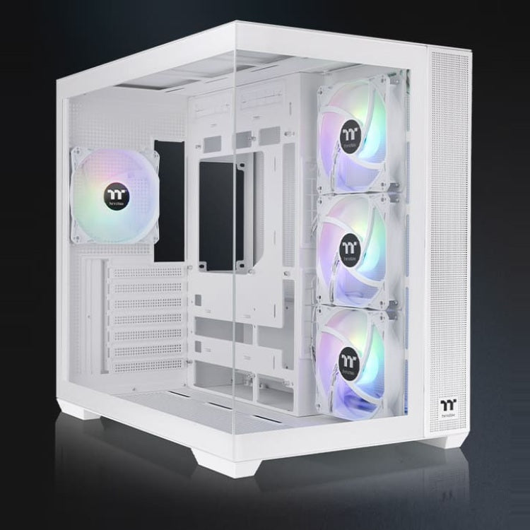 Gabinete Thermaltake View 380 TG ARGB Mid Tower Snow Blanco 4xVentiladores 120mm ATX CA-1Z2-00M1WN-00 Hidden-Connector Motherboards from ASUS MSI GIGABYTE