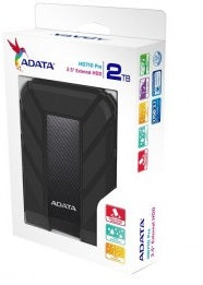 HD EXT 2 TB ADATA 2.5 USB 3.1 AHD710P-2TU31-CBK CONTRA AGUA Y GOLPES NEGRO