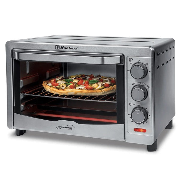 Horno eléctrico de convección Koblenz HKM-1500 C capacidad 24L (9 rebanadas pan) 3 programas cocción termostato 100-250 grados 1500W