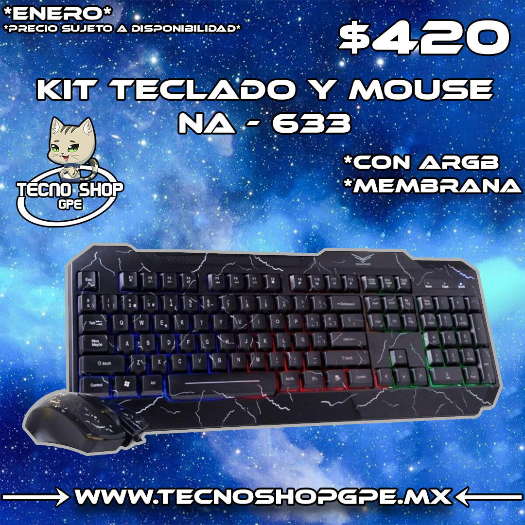 kit teclado y mouse na-633