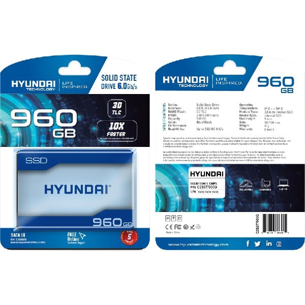 SSD 2.5 960GB HYUNDAI SATAIII C2S3T 550/480 MB/S