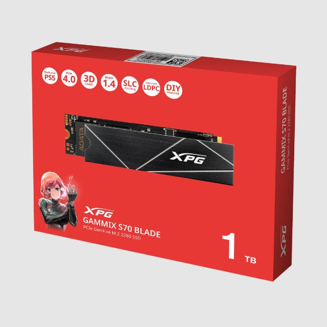 SSD M.2 2280 ADATA XPG NVMe/PCIe 1TB Gammix S70 AGAMMIXS70B-1T-CS