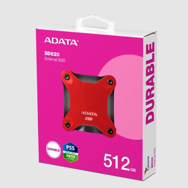 SSD externo ADATA 512GB SD620 USB 3.2 rojo