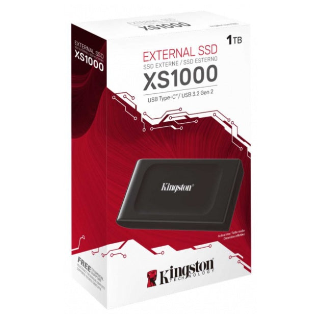 SSD externo Kingston 1TB SXS1000/1000G portable USB 3.2 Tipo C 1050Mb/seg