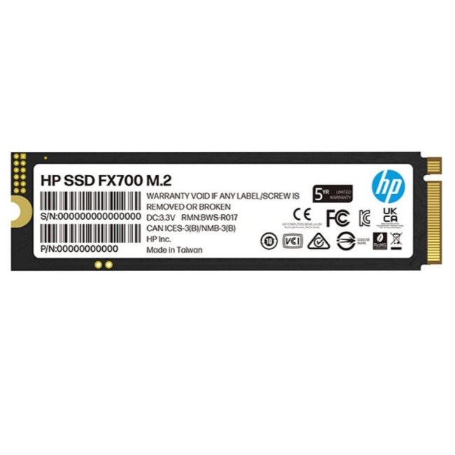 SSD M.2 2280 NVME/PCIE 2TB HP FX700 2100 Mb/s 8U2N5AA