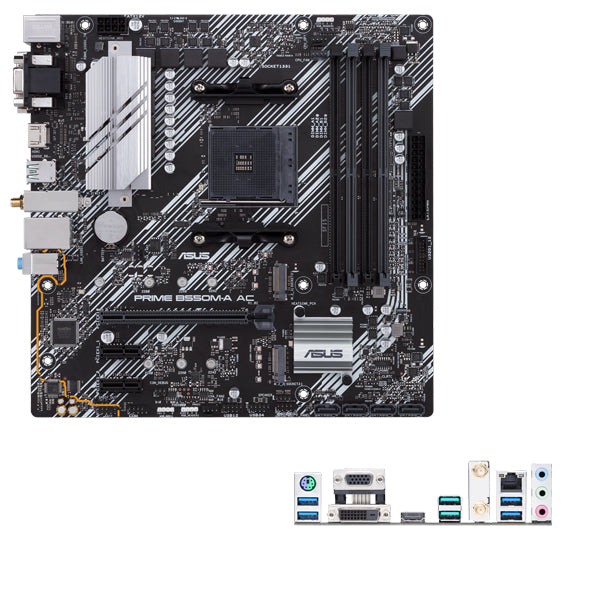 Tarjeta madre Asus Prime B550M-A AC socket AM4 4xDDR4 HDMI VGA DVI ATX