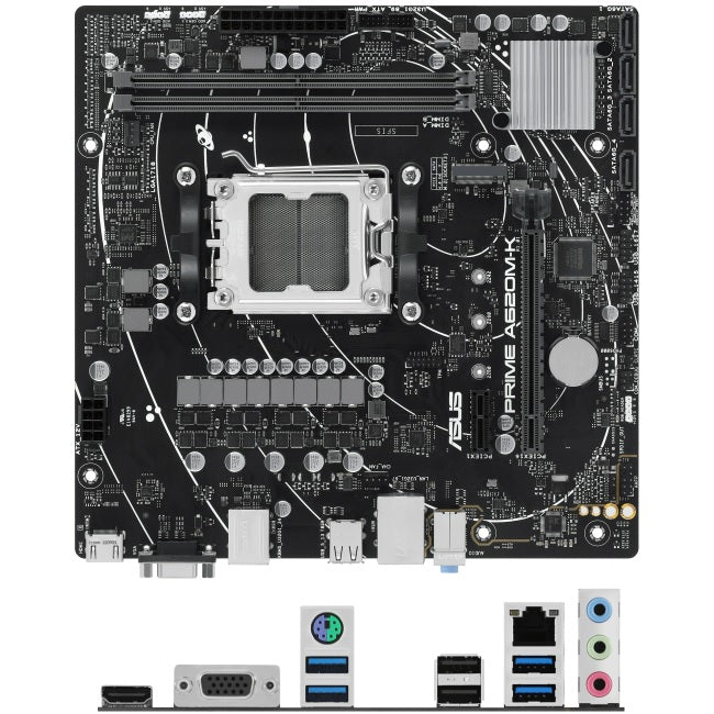 Tarjeta madre Asus Prime A620M-K socket AM5 2xDDR5 HDMI VGA Micro ATX