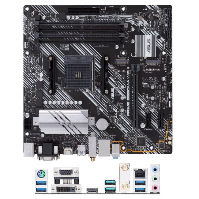 Tarjeta madre Asus Prime B550M-A Wifi II socket AM4 4xDDR4 HDMI VGA DVI-D Micro ATX