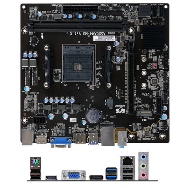 Tarjeta madre ECS A520AM4-M3D socket AM4 2xDDR4 HDMI VGA Micro ATX
