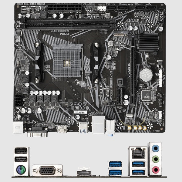 Tarjeta madre Gigabyte AMD A520M K V2 socket AM4 2xDDR4 HDMI VGA Micro ATX
