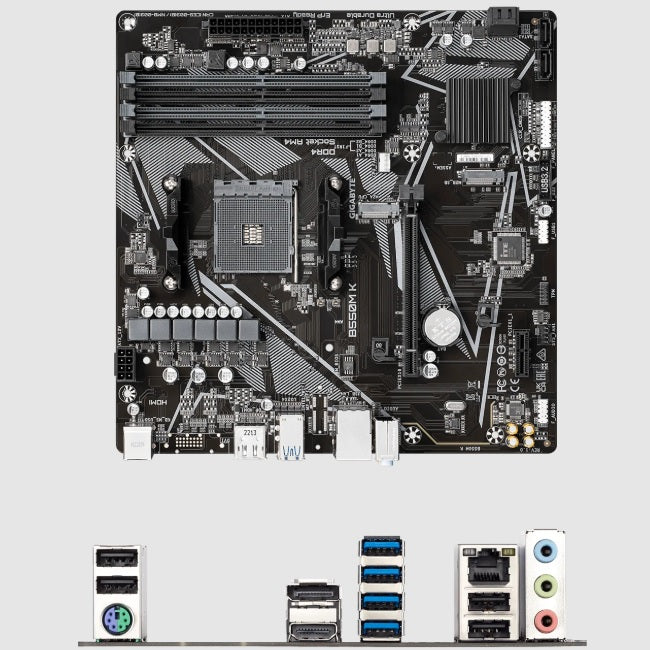 Tarjeta madre Gigabyte B550M K socket AM4 4xDDR4 1xHDMI 1xDP Micro ATX