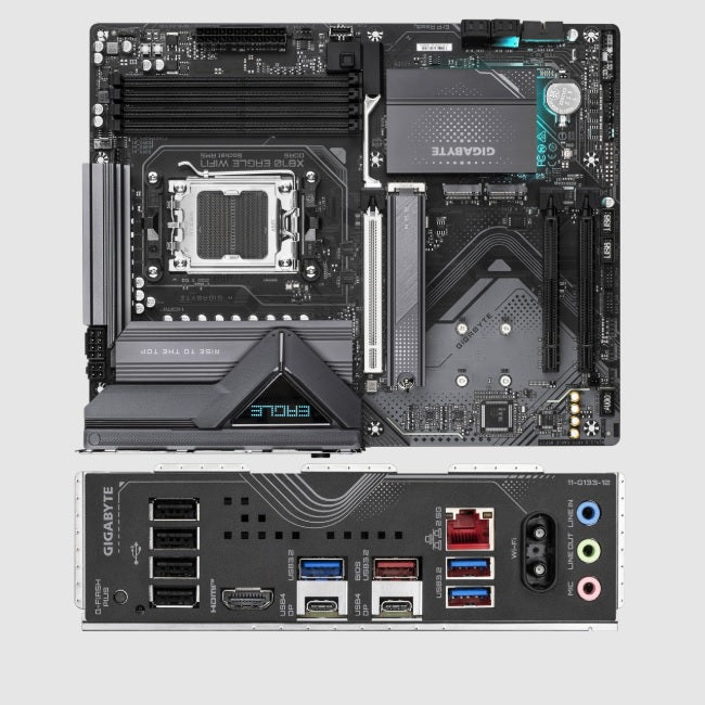 Tarjeta madre Gigabyte X870 EAGLE WIFI7 socket AM5 4xDDR5 2xUSB4 (para video) 1xHDMI ATX