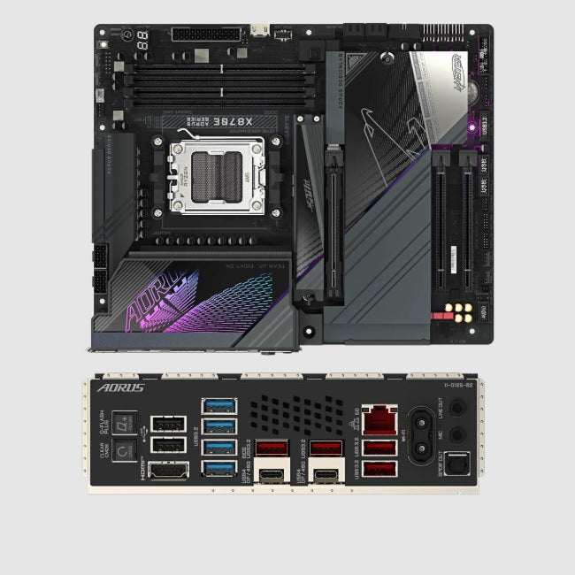 Tarjeta madre Gigabyte X870E AORUS MASTER socket AM5 4xDDR5 2xUSB4 1xHDMI ATX