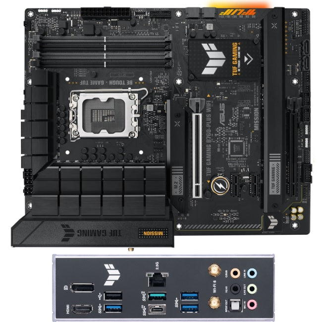 Tarjeta madre Asus TUF Gaming B760-PLUS Wifi socket 1700 Gen 12/13/14 4xDDR5 HDMI DP ATX