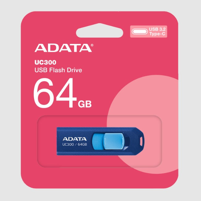 Memoria ADATA 64GB USB C UC300 3.2 azul/celeste ACHO-UC300-64G-RNBBU