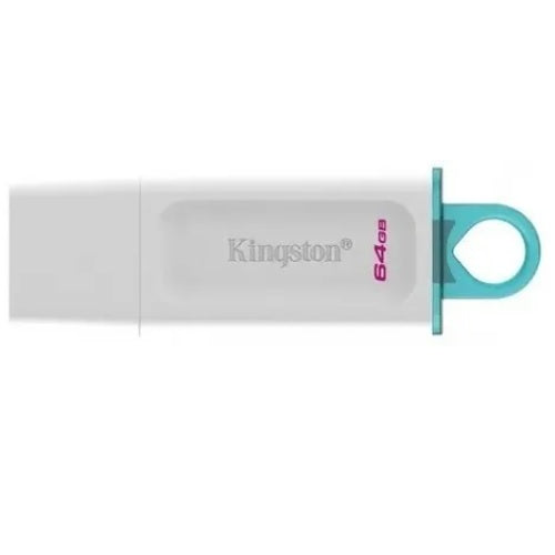 Memoria Kingston 64GB USB 3.2 Gen 1 Exodia blanco anillo azul translusido