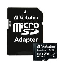 Memoria Verbatim 16GB MicroSD con adaptador SD VB44082 Clase10 10MB/10MB por segundo modelo VB44082