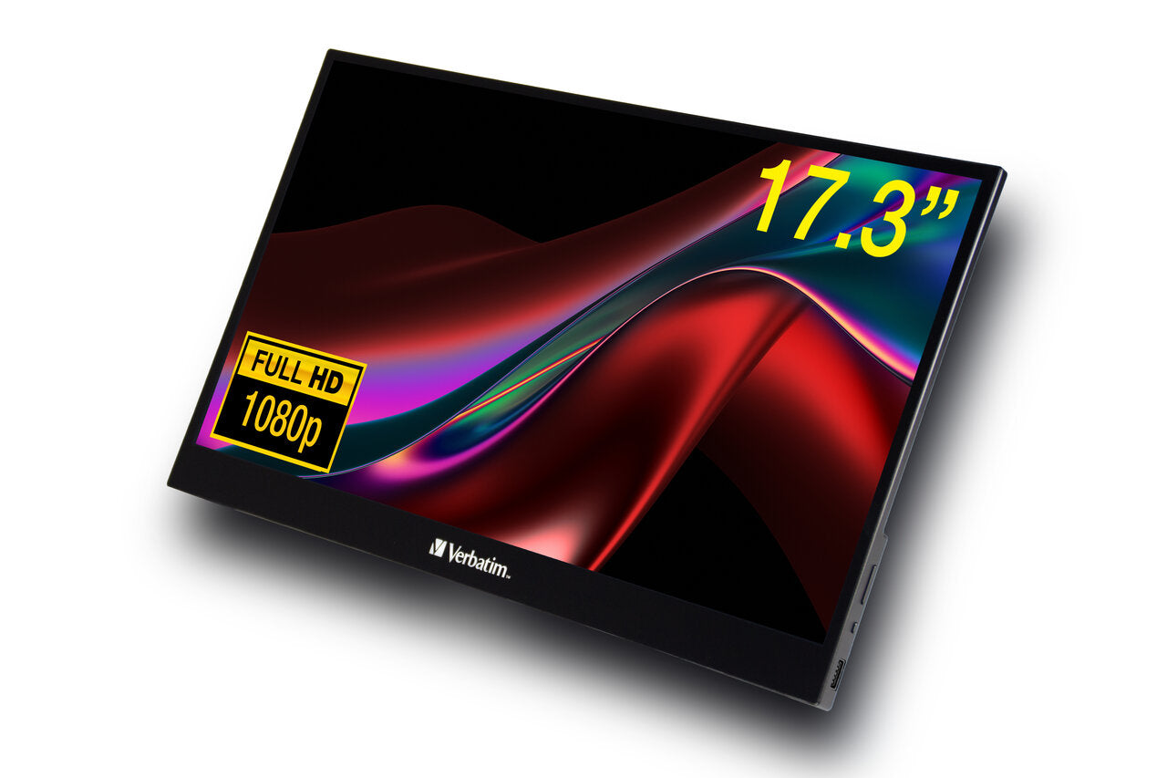 Monitor Verbatim 17.3 Pulg Touch Full HD 1080p carcasa Metalica entrada USB modelo VB49593 CAJA DAÑADA
