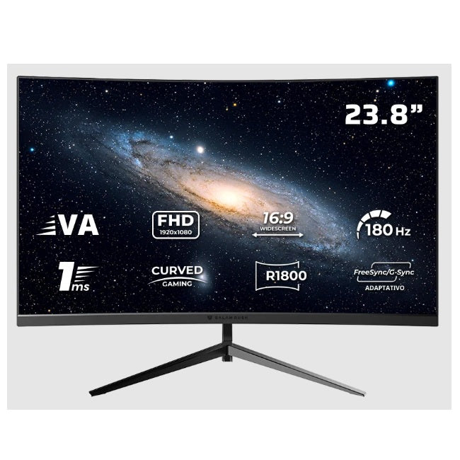 Monitor Balam Rush 23 VA Andromeda MAG24Y FHD Negro Curvo 1ms 180Hz 1xHDMI 1xDP 1xUSB C Botones