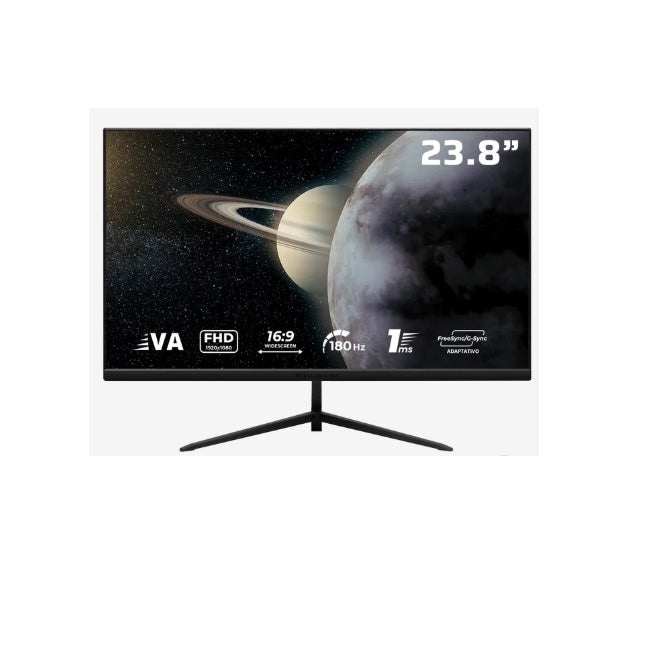 Monitor Balam Rush 23 VA Titan MTG24Y FHD Negro Plano 1ms 180Hz 1xHDMI 1xDP 1xUSB C Botones