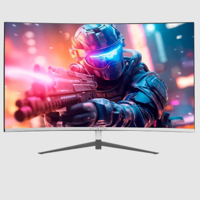 Monitor Balam Rush Ultra Earth II MGX27C 27 pulg curvo FULL HD 1MS 165Hz HDMI DP Type C audio 3.5 Blanco