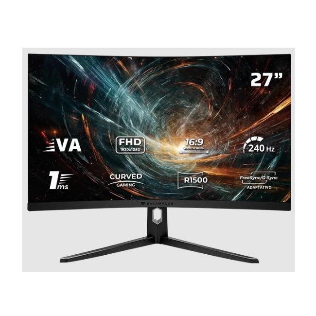 Monitor Balam Rush 27 VA Hyper Orbit MHO27Y FHD Negro Curvo 1ms 240Hz 2xHDMI 2xDP Joystick