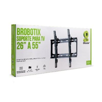 Soporte de pared Brobotix P/ TV 26 a 55 Pulg 45 kg Flat modelo 651572 color Negro