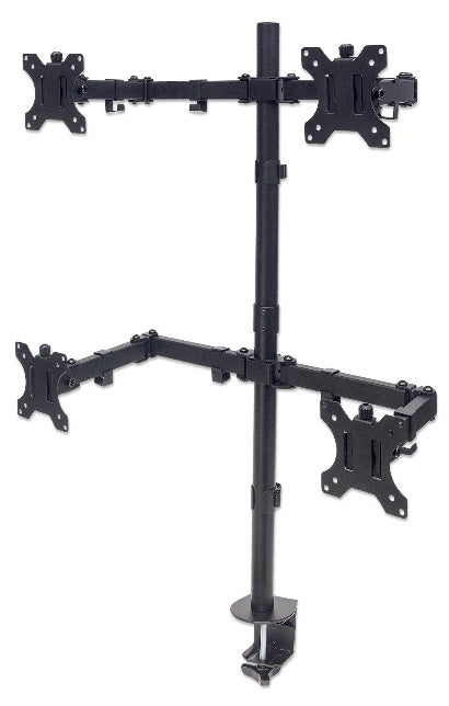 Soporte Manhattan para 4 Monitores 13 a 32 pulgadas 42KG en Escritorio