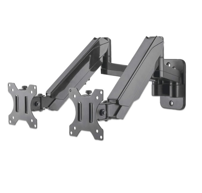 Soporte Manhattan para 2 Monitores 17 a 32 pulgadas 8KG en pared con piston