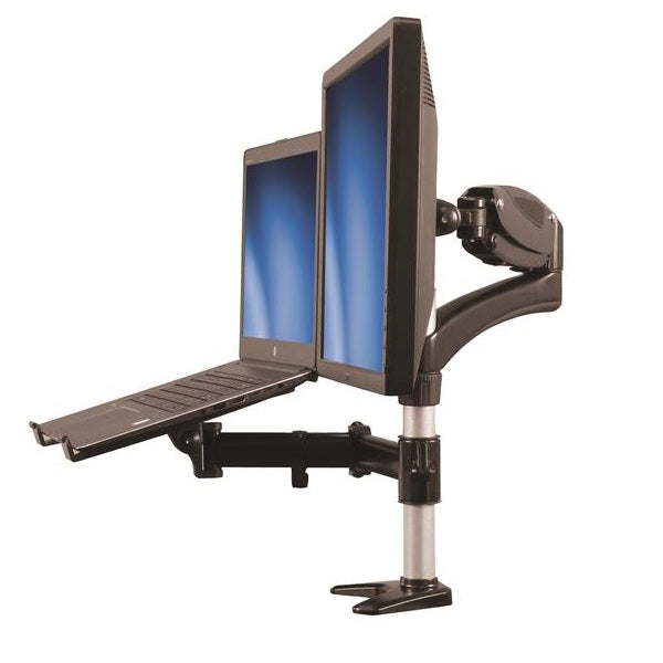 BRAZO PARA UN MONITOR -BASE PARA LAPTOP CON AJUSTE DE ALTURA DE UN TOQUE- 68.6 CM(27)PARA PANTALLA PLANA