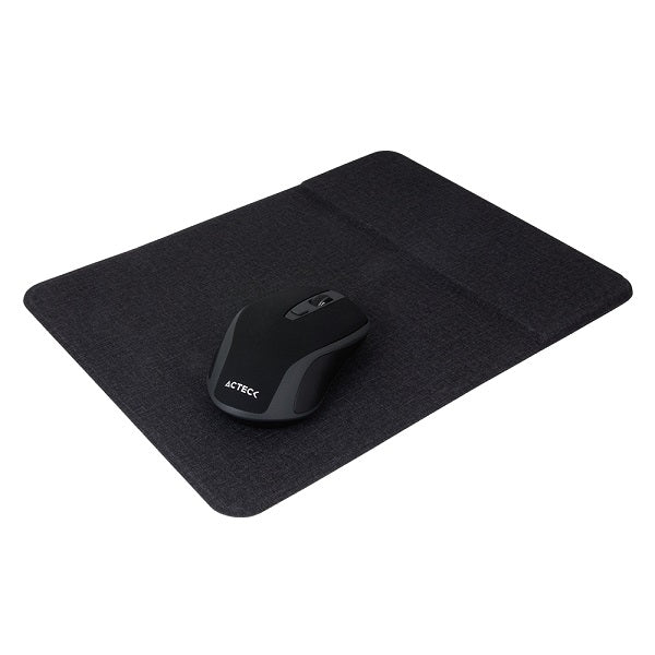 KIT MOUSE INALAMBRICO RECARGABLE Y MOUSEPAD ACTECK KM110 QISET - NEGRO 6 INALAMBRICO OPTICO 1600 DPI