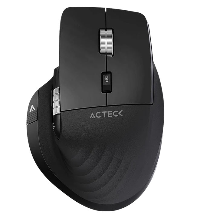 Mouse Acteck Ergonomico Profesional Virtuos Pro MI780 Negro Inalambrico/Bluetooth 3200DPI Scroll rapido Vert y Horz Recargable 50h