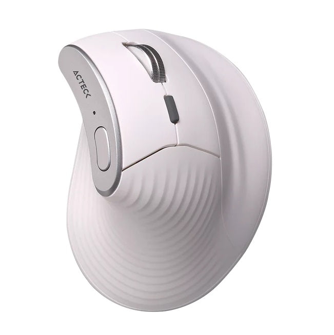 Mouse Acteck Ergonómico Vertical Virtuos Fitt Pro MI770 Blanco Inalambrico/Bluetooth 2400DPI Scroll rapido 8 Botones Recargable 50h