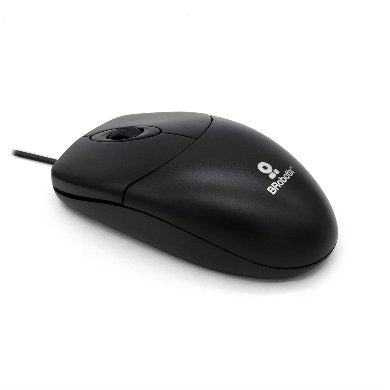 Mouse Brobotix alambrico basico K1 USB 1000DPI diseño Ergonomico modelo 497202 color Negro