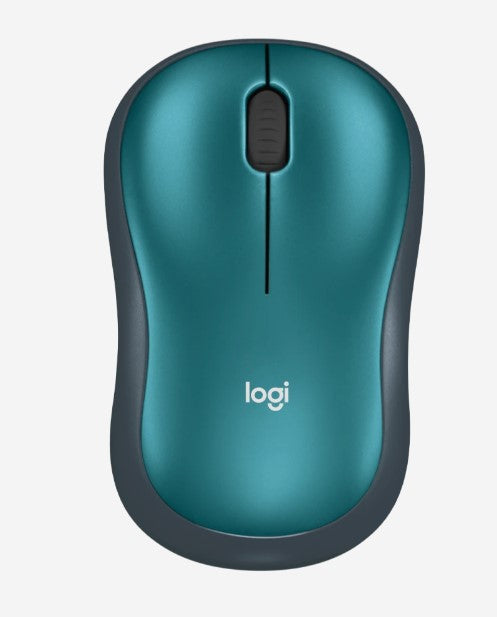 Mouse Logitech M185 Inalámbrico Negro con Azul 3xBotones DPI 1000 compatible con Windows macOS Chrome Linux