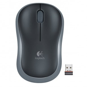 Mouse Logitech M185 Negro con Gris Conexion Inalambrico con Receptor USB DPI 1000 3xBotones Compatible con Windows macOS Linux 60x99x39mm