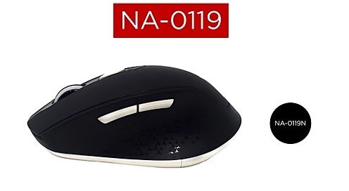 Mouse Inalámbrico Naceb Hasta 1600DPI 6 Botones modelo NA-0119N color Negro con lineas blancas