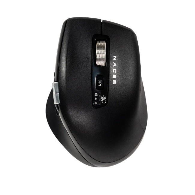 Mouse Inalambrico Naben scroll USB 3200 DPI 5 botones modelo NA-0133 color Negro