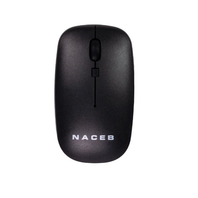 Mouse Inalambrico Naceb slim 2.4G 1600 DPI 3 botones modelo NA-0136N color Negro