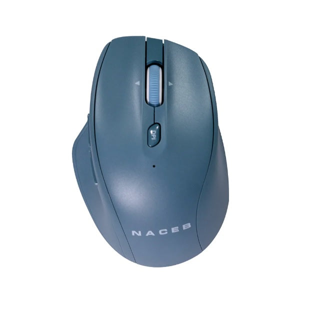 Mouse Inalambrico Naceb dual con receptor USB color Azul mode 2.4G+BT 5 botones