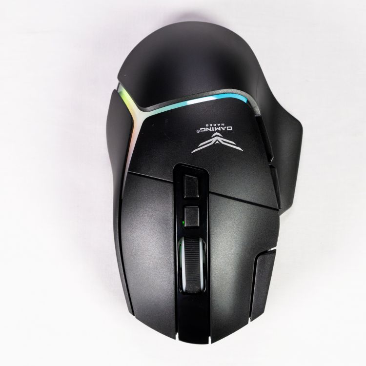 Mouse gaming Naceb inalambrico ergomico Setara Dynasty Negro de 800 a 10000 DPI con iluminacion RGB triple conexion NA-2635
