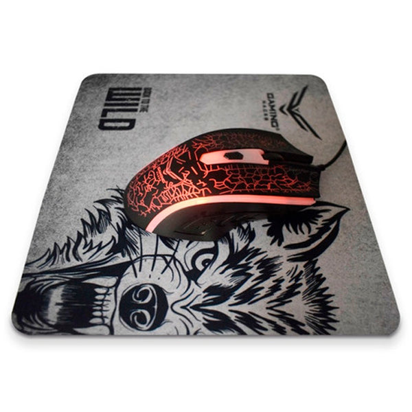 Kit de Mouse alambrico optico NA-632 +Mousepad gamer USB- A multicolor 1.200DPI modelo NA-632